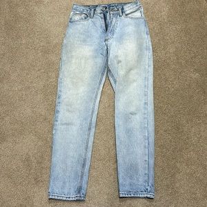 Brandy Melville J Galt Light Denim Jeans Five Pocket Mid Rise EUC Medium